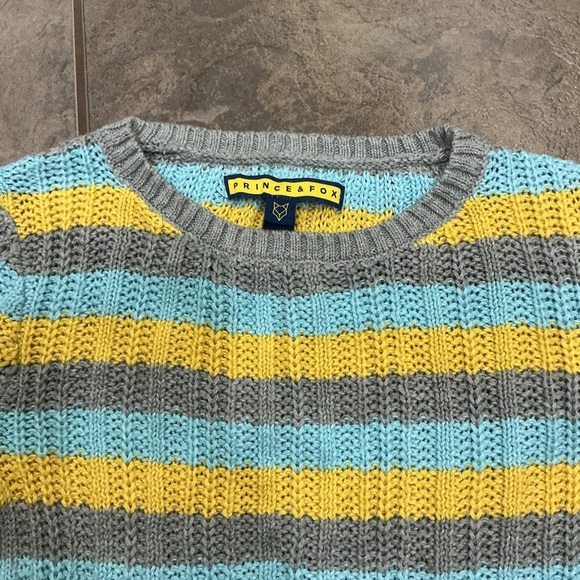 💰Make an offer, bundle and save💰 Striped Yellow,Blue and Grey Women's Sweater - Picture 5 of 5